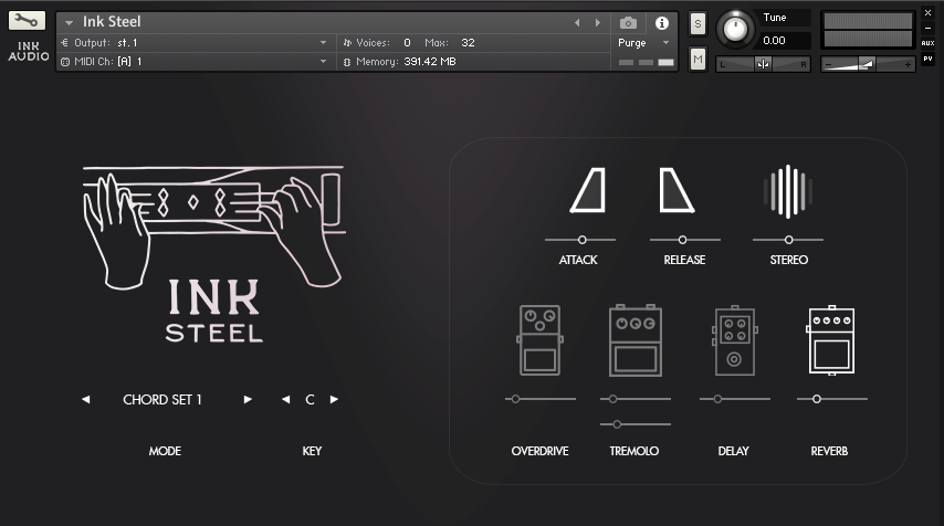 pedal steel guitar plugin Ink Steel